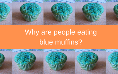 Why are people eating blue muffins?